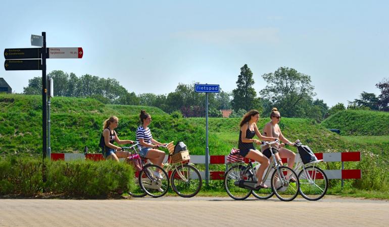 Fietsen in het groen